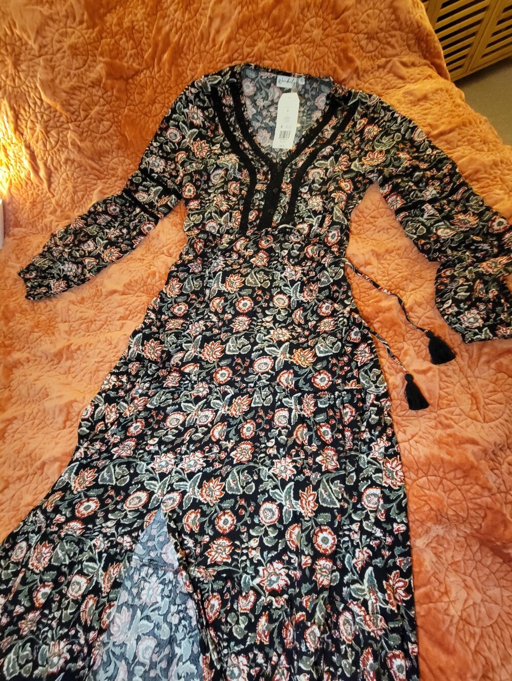 Floral V-Neck Maxi Dress